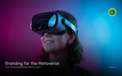 Futuristic digital world with virtual avatars, branded spaces, and immersive identity experiences in the metaverse.